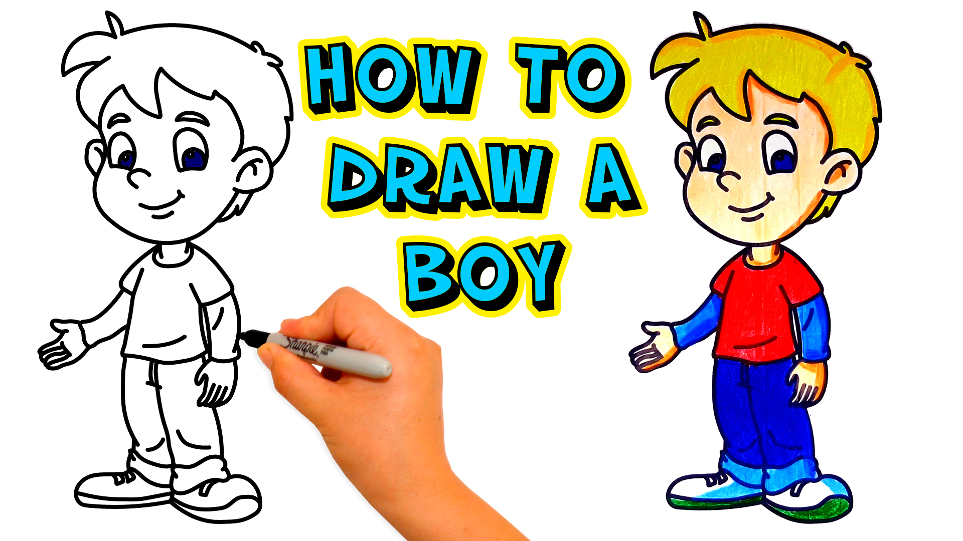 Cómo dibujar a un niño paso a paso - HamDeGO Kids