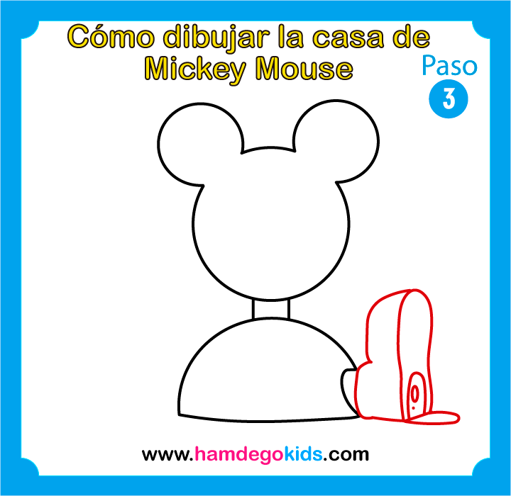 Dibujar la casa de Mickey Mouse paso a paso - HamDeGO Kids