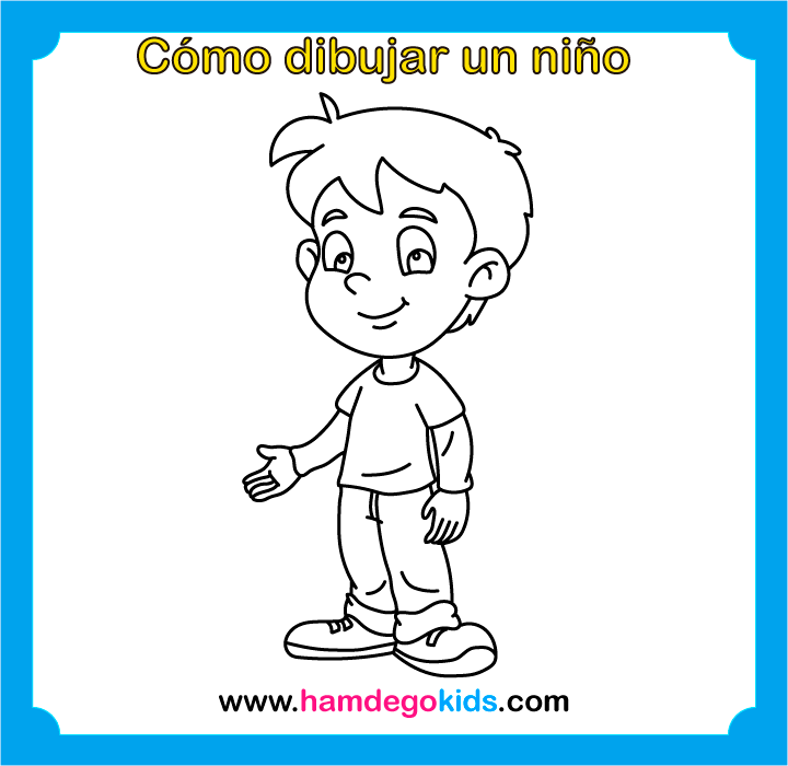 Cómo dibujar a un niño paso a paso - HamDeGO Kids